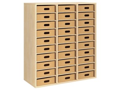 Zoom bild av MELAMINE COATED UNIT H: 118 cm - W: 105 cm 30 cardboard containe