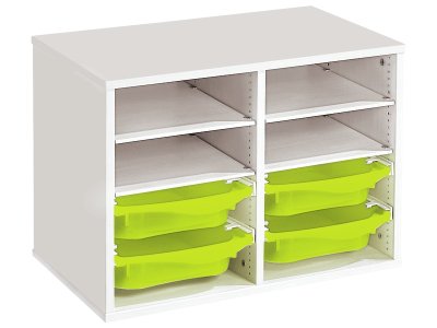 Zoom bild av DOUBLE UNIT H: 51cm Stop Container Kit 4 containers - 4 shelves