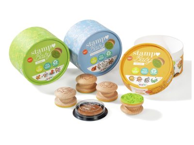 Zoom bild av MAXI PACK BABY ERGONOMIC WOODEN STAMPS + INK PAD