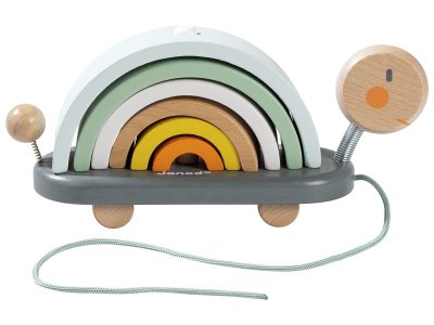 Zoom bild av PULL-ALONG TOY Rainbow Turtle PULL & STACK TOY