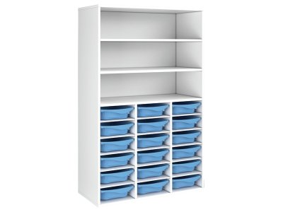 Zoom bild av MELAMINE COATED CABINET H: 162 cm - L: 105 cm 18 containers 18