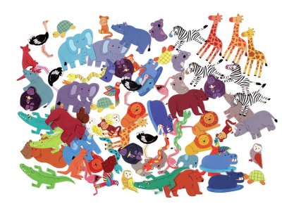 Zoom bild av GIANT THEMED STICKERS The zoo