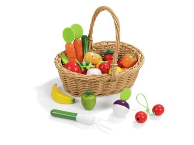 Zoom bild av BASKET OF 24 FRUITS AND VEGTABLES