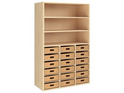 Zoom bild av MELAMINE COATED CABINET H: 162 cm - L: 105 cm 18 cardboard conta