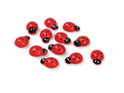 Zoom bild av ADHESIVE DECORATIVE WOODEN SHAPES Small ladybirds