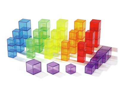 Zoom bild av TRANSPARENT MULTICOLOURED CUBES