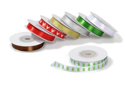 Zoom bild av Christmas FANCY FABRIC RIBBONS