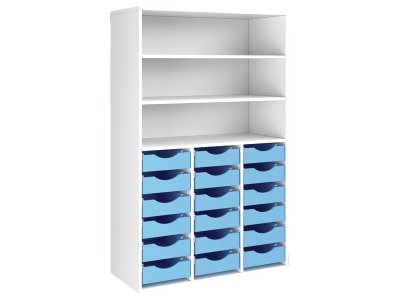 Zoom bild av MELAMINE CABINET H: 162 cm - L: 105 cm 18 trays 3 shelves