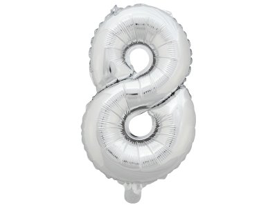 Zoom bild av SILVER NUMBER BALLOON