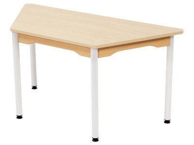 Zoom bild av MELAMINE TABLE TOP METAL LEGS 120x60 cm trapezium