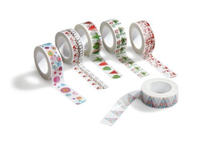 Zoom bild av ADHESIVE PAPER RIBBONS Christmas
