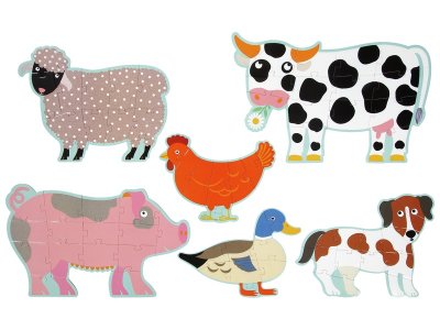 Zoom bild av MY FIRST GIANT PROGRESSIVE PUZZLES Farm animals