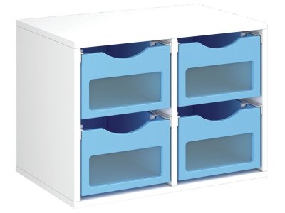 Zoom bild av MELAMINE CABINET H: 51 cm - L: 70.5 cm 4 trays on rails