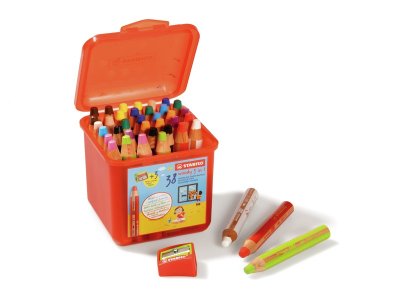 Zoom bild av Woody WATERCOLOUR PENCILS WITH EXTRA-WIDE LEADS x38