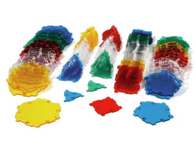 Zoom bild av Polydron crystal TRANSLUCENT CONSTRUCTION SET 184 pieces