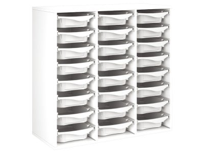 Zoom bild av MELAMINE CABINET H: 102 cm - L: 105 cm 24 trays on rails