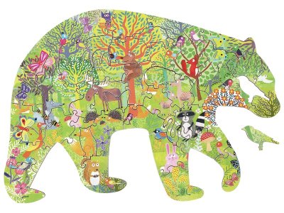 Zoom bild av SILHOUETTE PUZZLE The forest