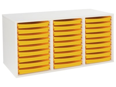 Zoom bild av MELAMINE CABINET H: 51 cm - L: 105 cm 27 trays on rails