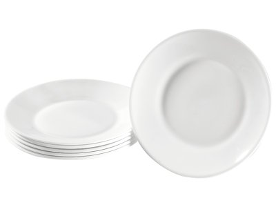 Zoom bild av WHITE TEMPERED GLASS TABLEWARE Side plates