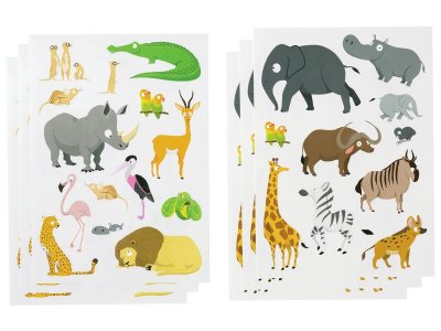 Zoom bild av GIANT THEMED STICKERS Wild animals