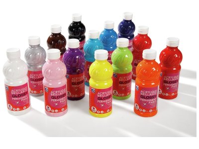 Zoom bild av Glossy ACRYLIC PAINT - 500-ml bottle 14 x 500 ml