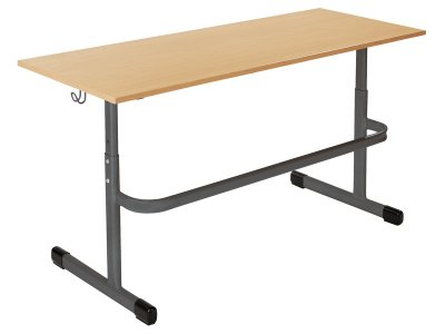 Zoom bild av ADJUSTABLE SCHOOL TABLE Melamine coated table top Double