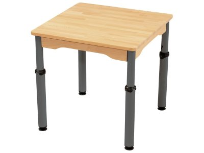 Zoom bild av NATURE SOLID BEECH TABLE HEIGHT-ADJUSTABLE 60x60 cm square
