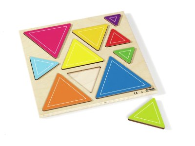 Zoom bild av LIFT-OUT PUZZLE Coloured triangles