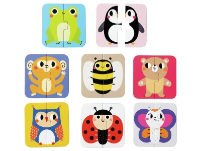 Zoom bild av ANIMAL-HALVES DUO PUZZLES