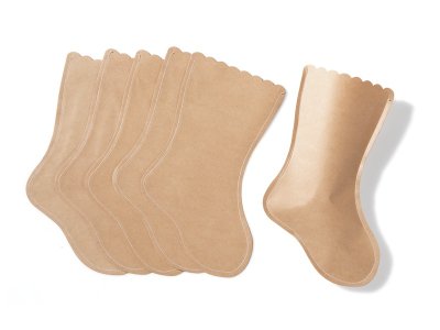 Zoom bild av KRAFT CHRISTMAS STOCKINGS TO DECORATE