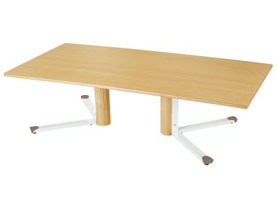Zoom bild av Table with laminate top - Central leg - Rectangular T0