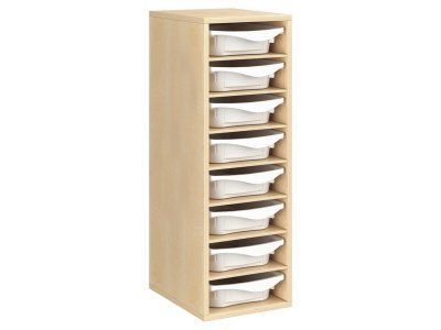 Zoom bild av MELAMINE COATED CABINET H: 102 cm - L: 36 cm 8 trays 7 shelves
