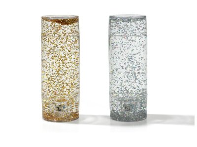 Zoom bild av LIGHT-UP HOURGLASSES with gold and silver glitter