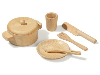 Zoom bild av Wooden WESCOOK TEA SET Complete set for 1 person