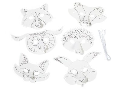 Zoom bild av MASKS TO DECORATE Woodland animals