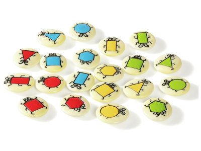 Zoom bild av Colours and shapes TACTILE SORTING PEBBLES