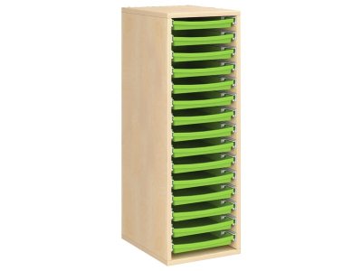 Zoom bild av MELAMINE COATED CABINET H: 102 cm - L: 36 cm 15 trays on rails