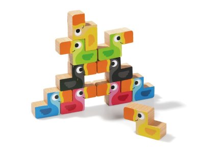 Zoom bild av Stacking toucans BALANCE GAME