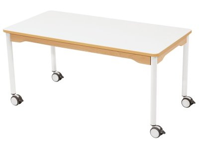 Zoom bild av LAMINATED TABLE TOP LEGS WITH CASTORS 120x60 cm rectangle