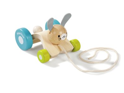 Zoom bild av PULL-ALONG HOPPING RABBIT