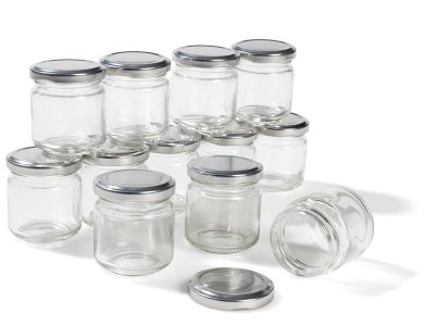 Zoom bild av GLASS POTS WITH LIDS TO DECORATE H: 6.5 cm