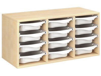 Zoom bild av MELAMINE COATED CABINET H: 51 cm - L: 105 cm 12 trays on rails