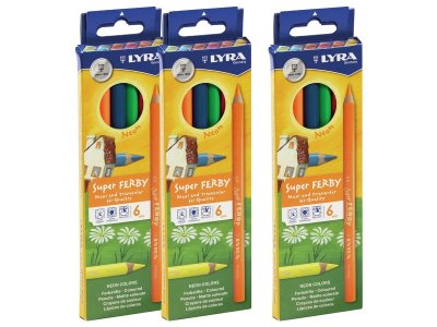 Zoom bild av SUPER FERBY MAXI COLOURING PENCILS Fluorescent coloured