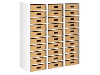 Zoom bild av MELAMINE COATED UNIT H: 118 cm - W: 105 cm 30 cardboard containe