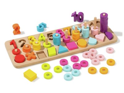 Zoom bild av Rings, shapes and colours NUMBER ABACUS