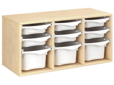 Zoom bild av MELAMINE COATED CABINET H: 51 cm - L: 105 cm 9 trays on rails