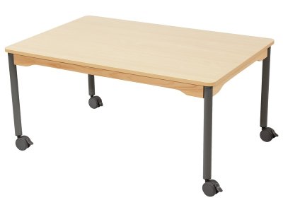 Zoom bild av LAMINATED TABLE TOP LEGS WITH CASTORS 120x80 cm rectangle